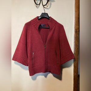 Women’s Jones New York Half Sleeve Cotton Blend Fashion Sweater Red Sz M